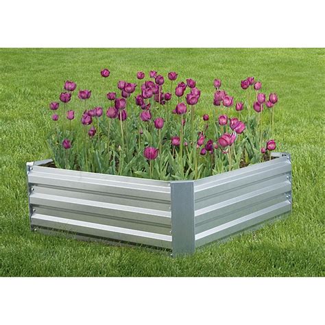 castlecreek galvanized steel planter box medium|galvanized metal planter box.